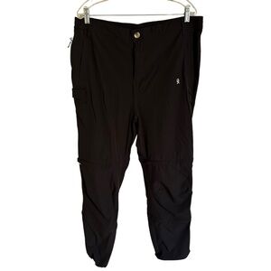 Little Donkey Andy Size XXL Black Nylon Zip Off Convertible Cargo Pants Active